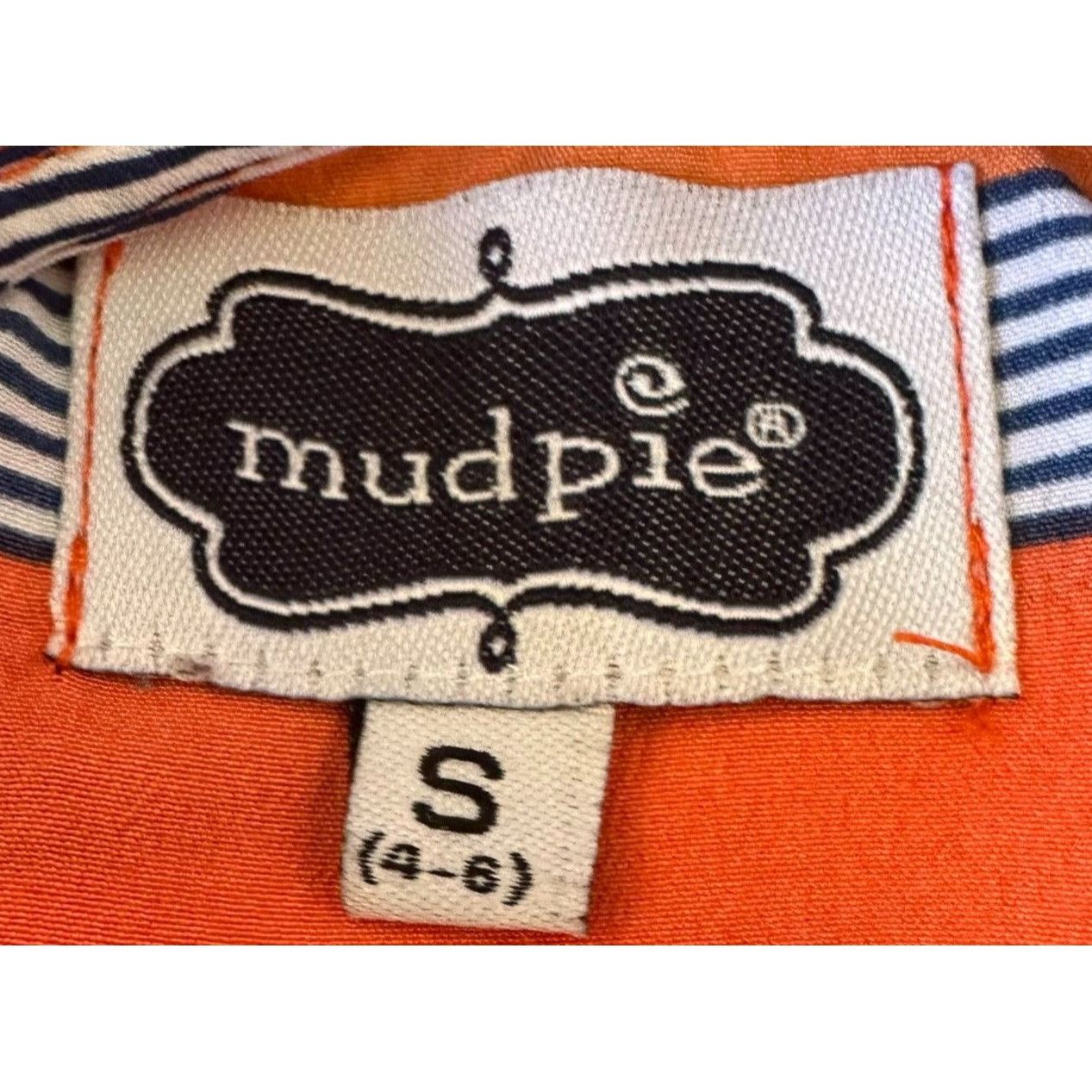 Other Mud Pie Sleeveless Dress Small 4 6 Orange Navy Abstract Desi Size S / US 4 / IT 40 - 10 Thumbnail