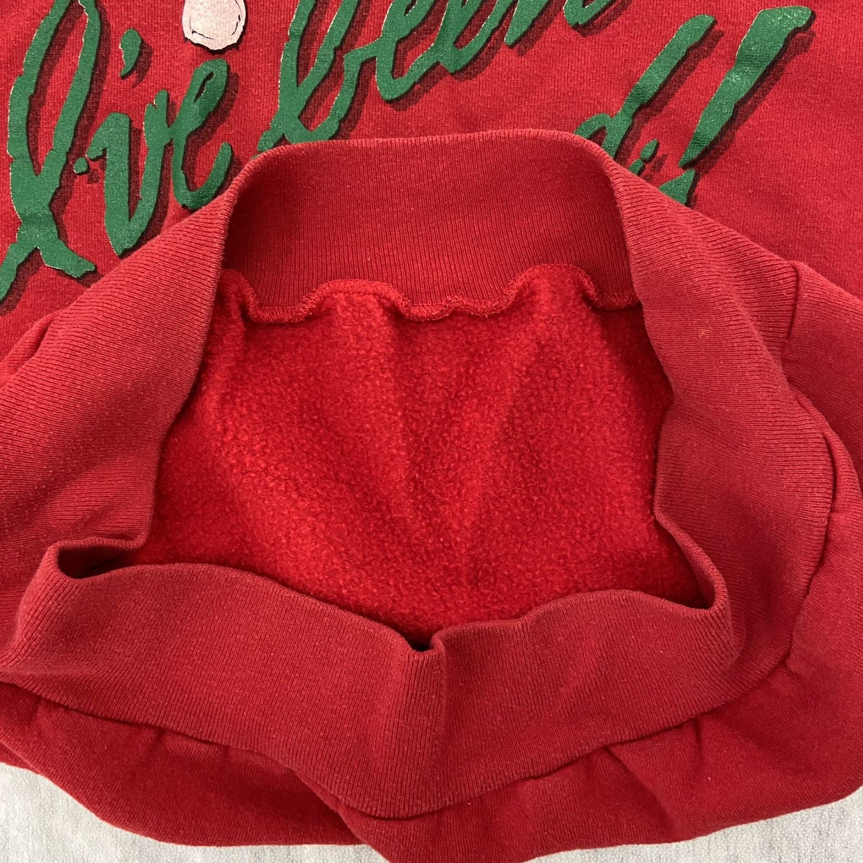 Jerzees VINTAGE Christmas Holiday Sweater Adult Dear Santa Pullover Red Mens Large L 90s Brand JERZEES Size Size L / US 10 / IT 46 - 4 Thumbnail
