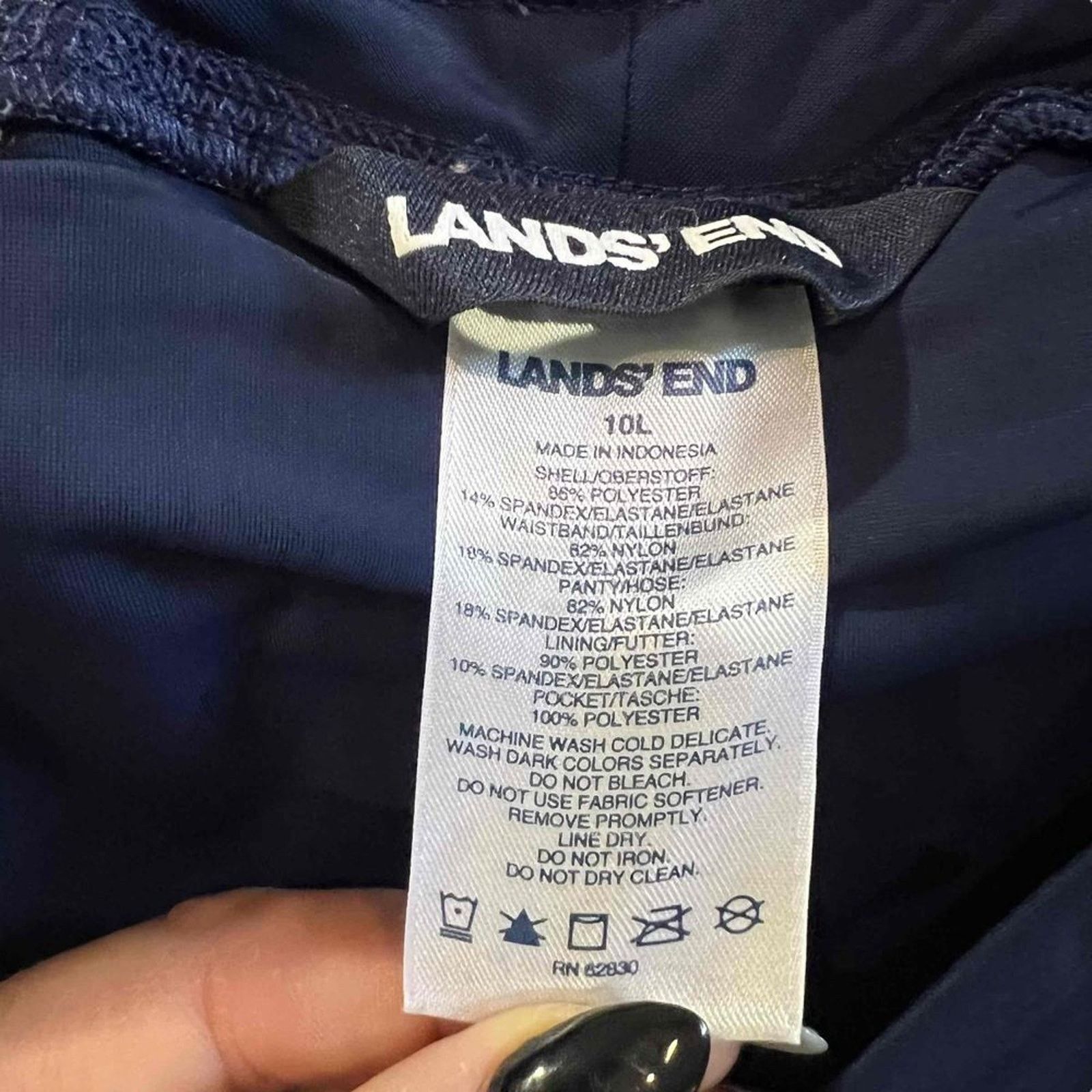 Lands' End Lands' End Womens Athletic Shorts Size 10 Tall Navy Blue Size 32" / US 10 / IT 46 - 4 Thumbnail