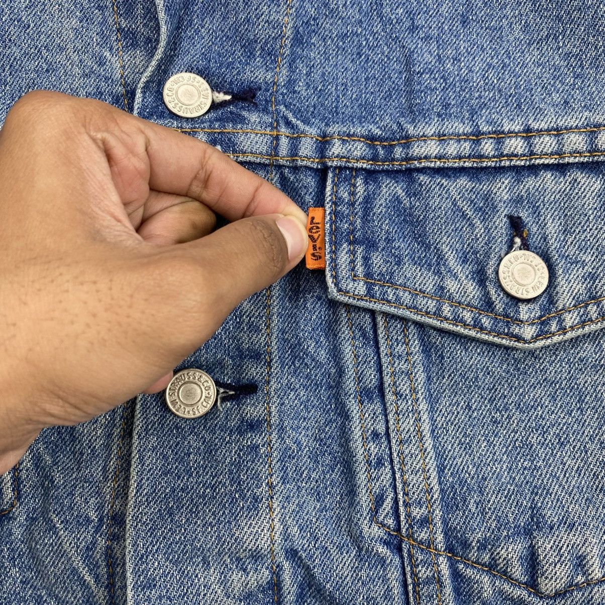 Levi's Vintage Clothing 1990s Vintage Levis 70651-0271 Orange Tab Denim Jacket Size US L / EU 52-54 / 3 - 6 Thumbnail