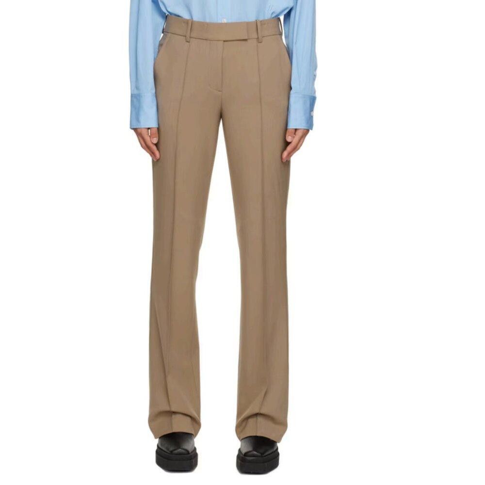 Helmut Lang Helmut Lang Taupe Pinched Seam Trousers Size 2 Size 26" / US 2 / IT 38 - 1 Thumbnail