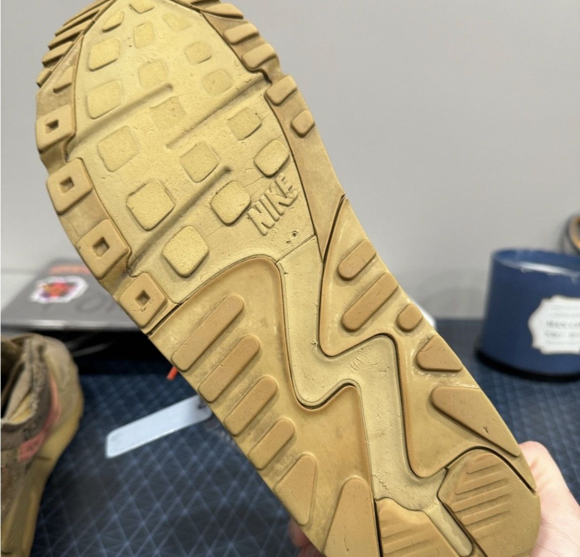 Nike × Off-White Off-White x Air Max 90 Desert Ore Size US 10.5 / EU 43-44 - 8 Thumbnail