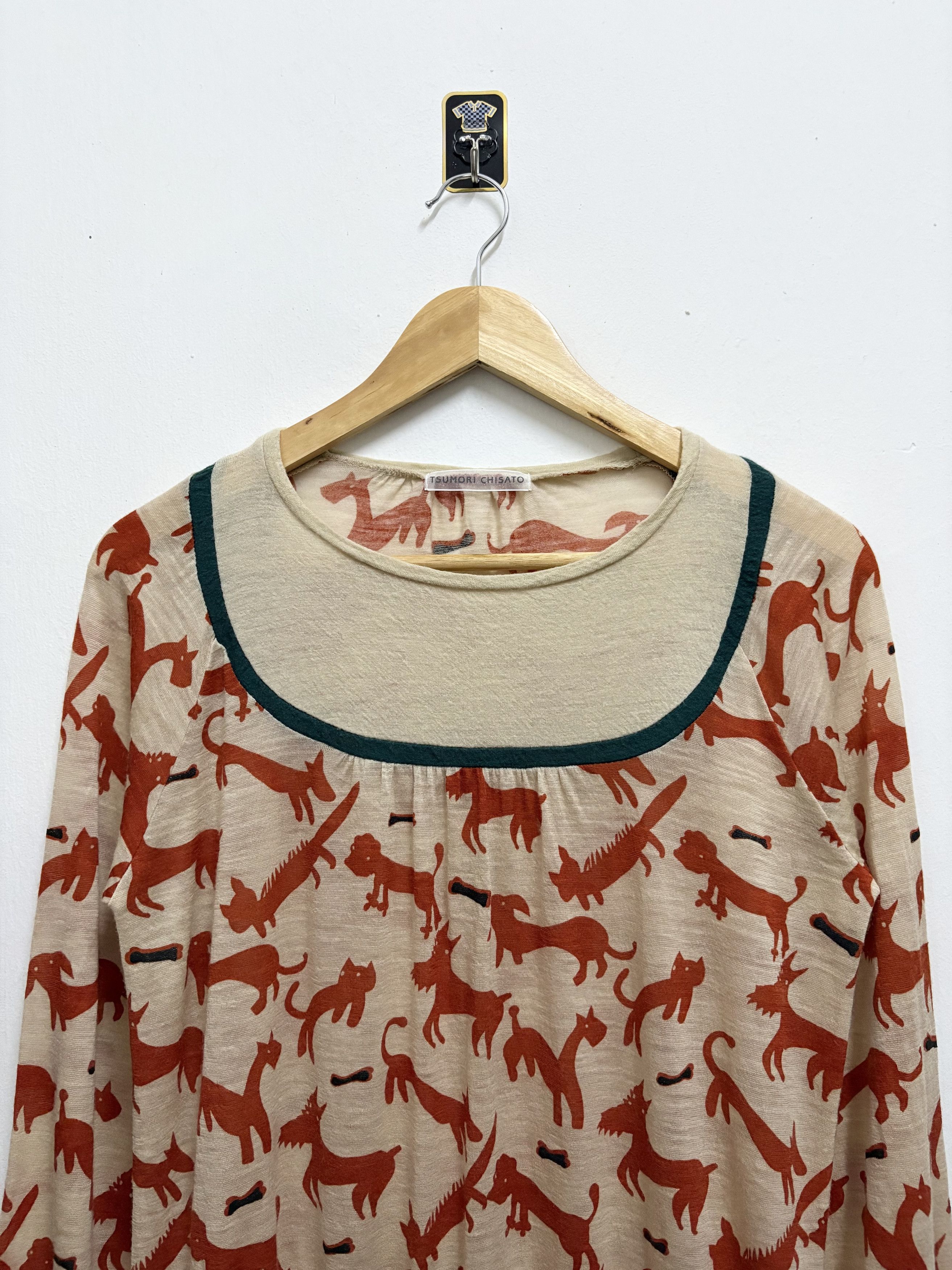 Issey Miyake × Japanese Brand × Tsumori Chisato 2000's Tsumori Chisato Issey Miyake Cat & Dog L/S T-Shirt Size M / US 6-8 / IT 42-44 - 3 Thumbnail