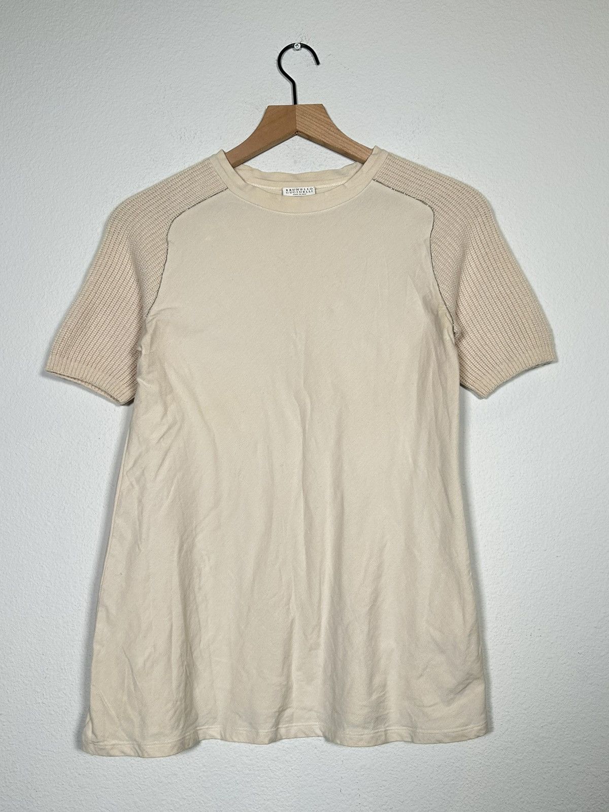 Brunello Cucinelli Cashmere Monili Trim Sweater Tee Size US XL / EU 56 / 4 - 1 Thumbnail