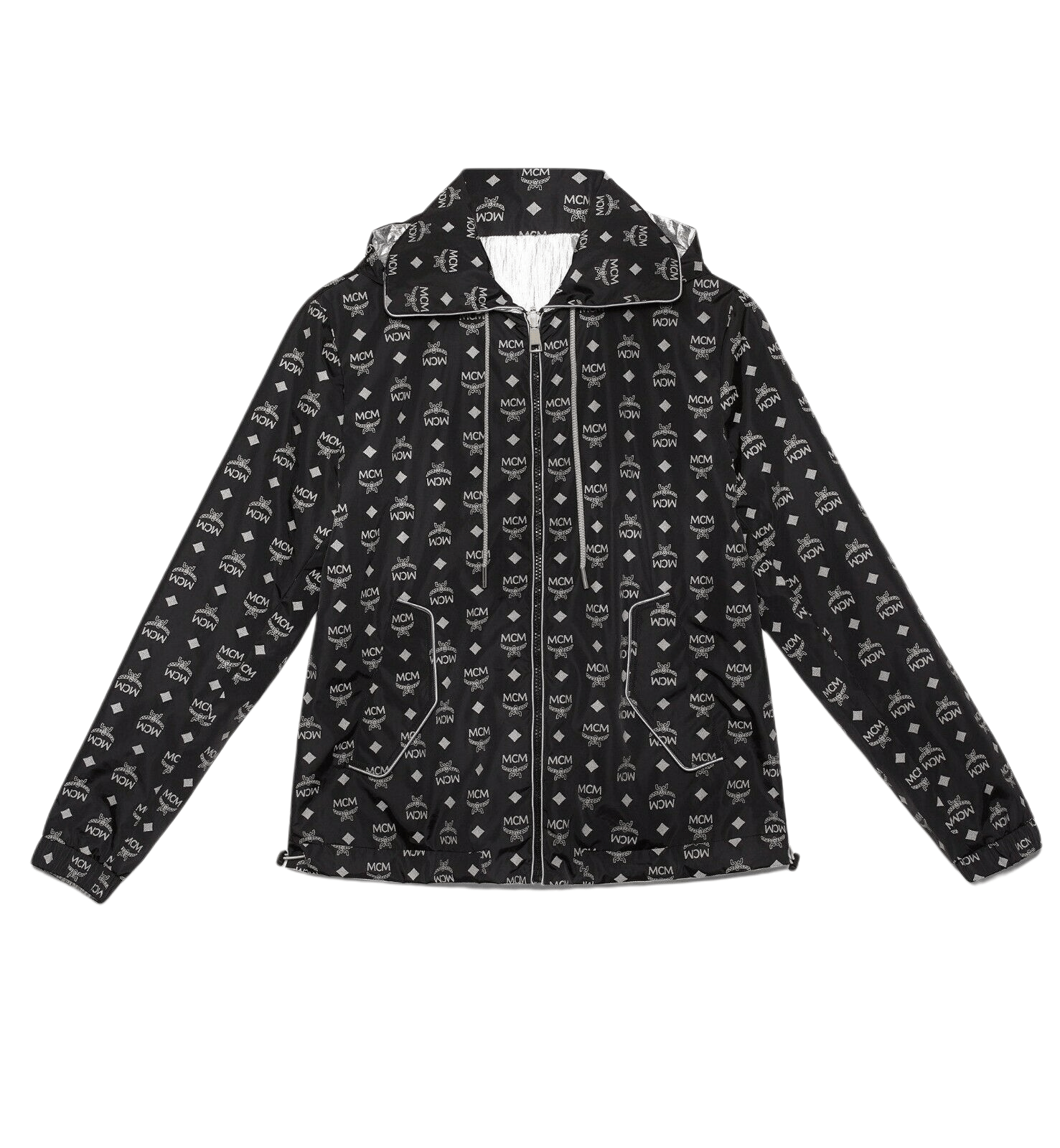 MCM Women's Black Reflective Monogram Windbreaker Jacket S Size S / US 4 / IT 40 - 1 Thumbnail