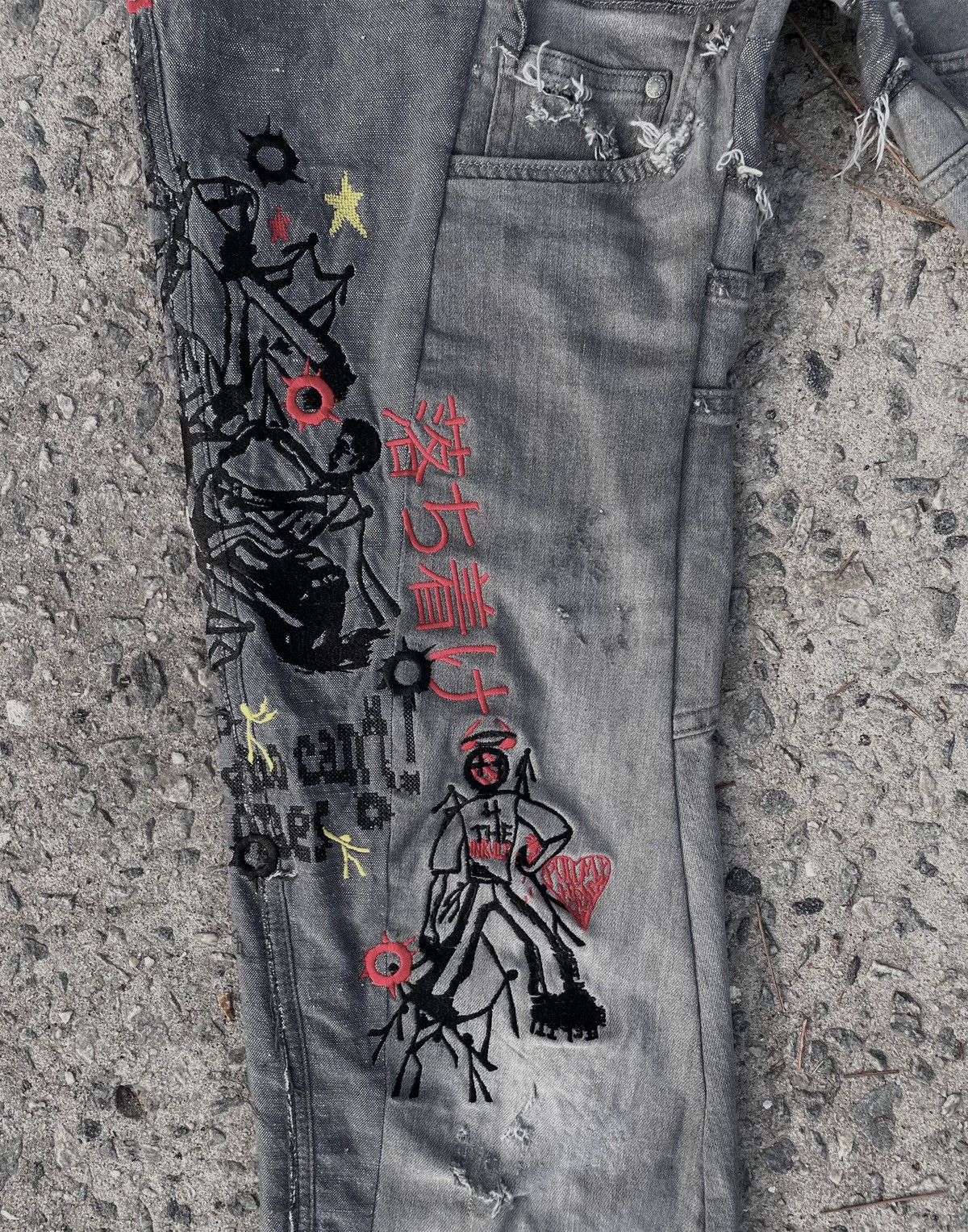 Designer Calm Down Reconstructed Chinos Size US 32 / EU 48 - 4 Thumbnail