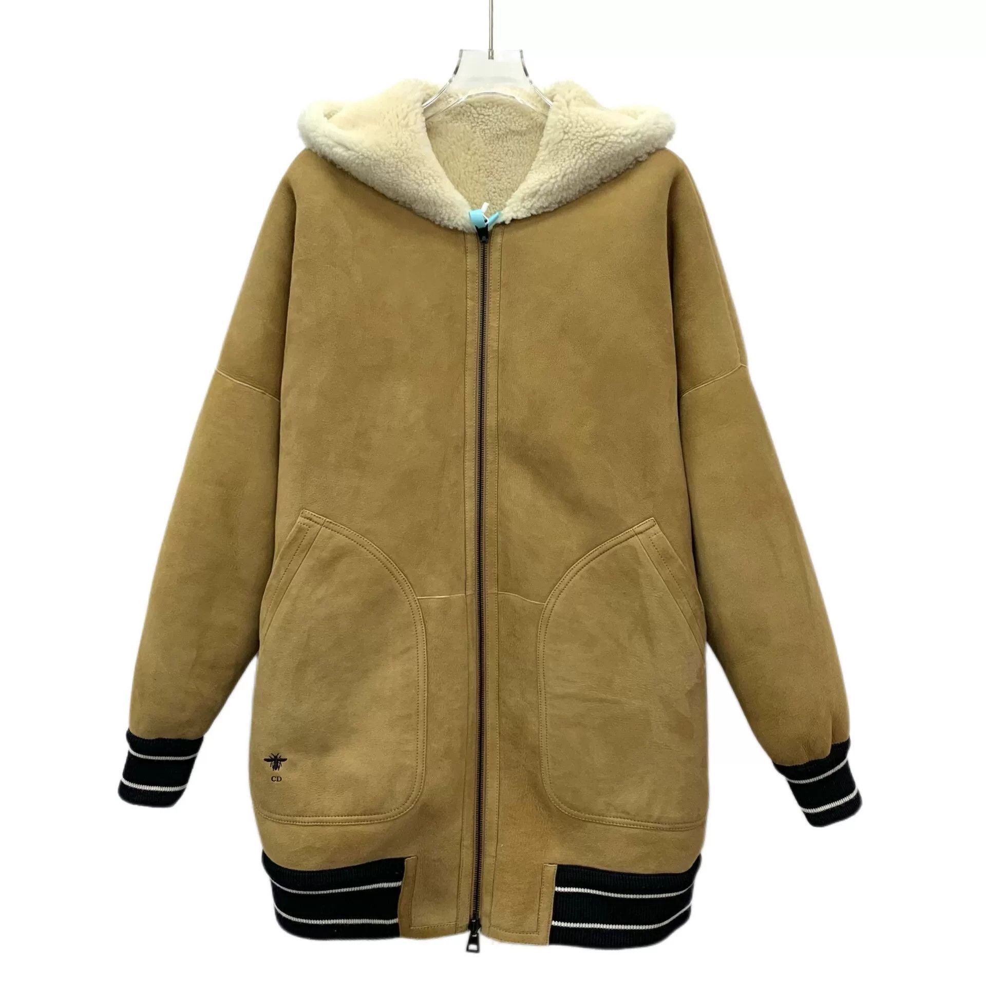 Dior dior color-block wool embroidery hoodie coat Size US XS / EU 42 / 0 - 1 Thumbnail