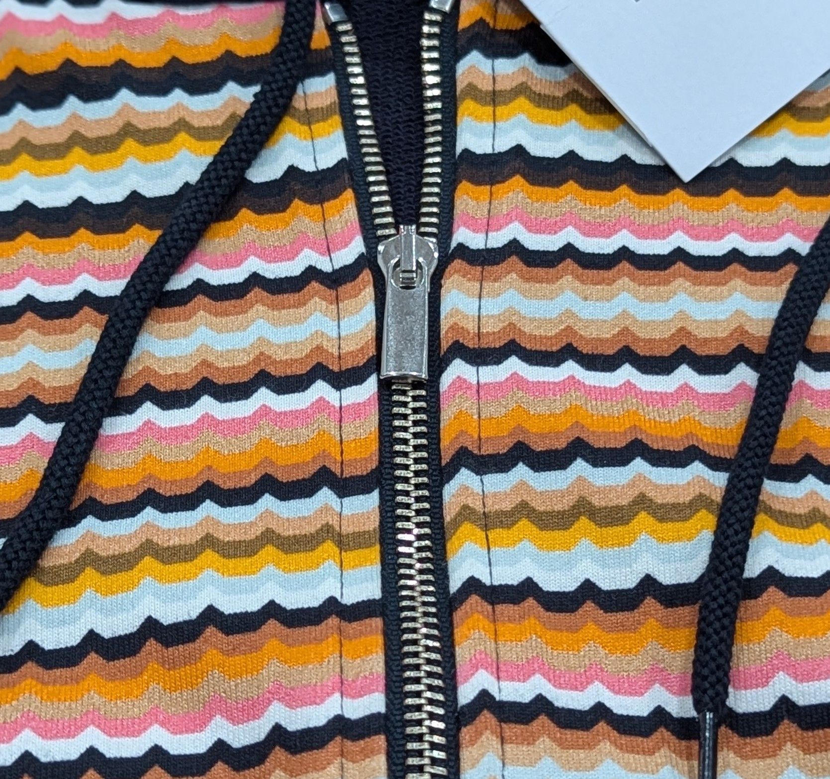 Missoni M Missoni Chevron Zip Up Hoodie Blue Multi Medium Size US M / EU 48-50 / 2 - 2 Thumbnail