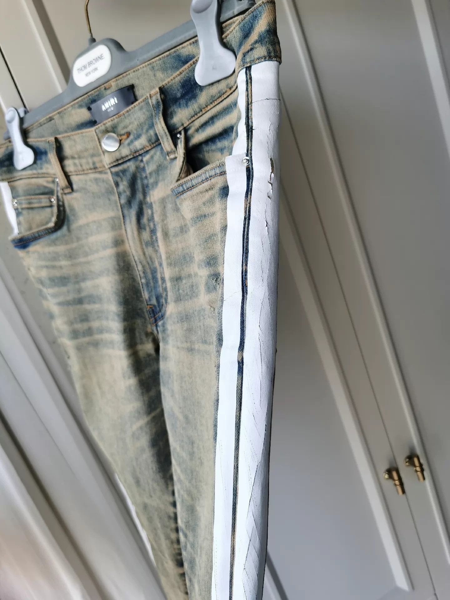 Amiri AMIRI Ripped Slim Jeans Size 32 Denim Hermes High Street King Size US 32 / EU 48 - 3 Thumbnail