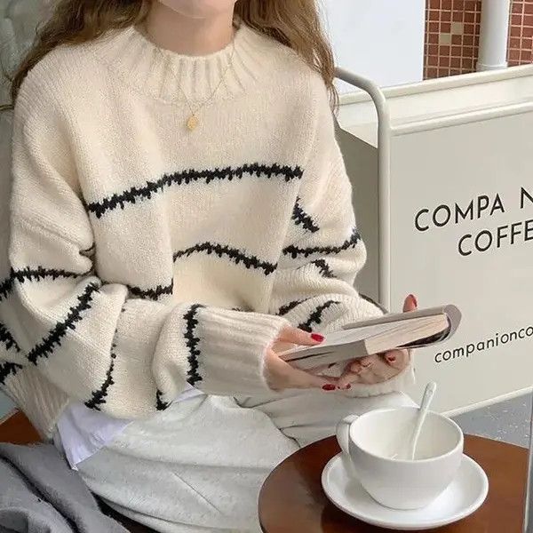 VIBE HELIAR Women Mock Neck Thicken Warm Sweater Size ONE SIZE - 1 Thumbnail