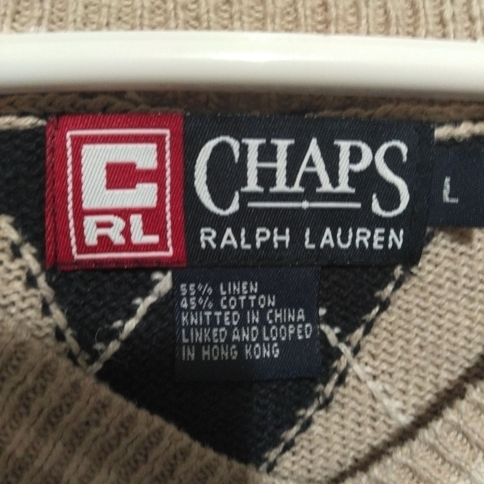 Chaps Ralph Lauren Ralph Lauren Chaps Men's Tan Blue Argyle Sweater Vest Size L Size US L / EU 52-54 / 3 - 3 Thumbnail