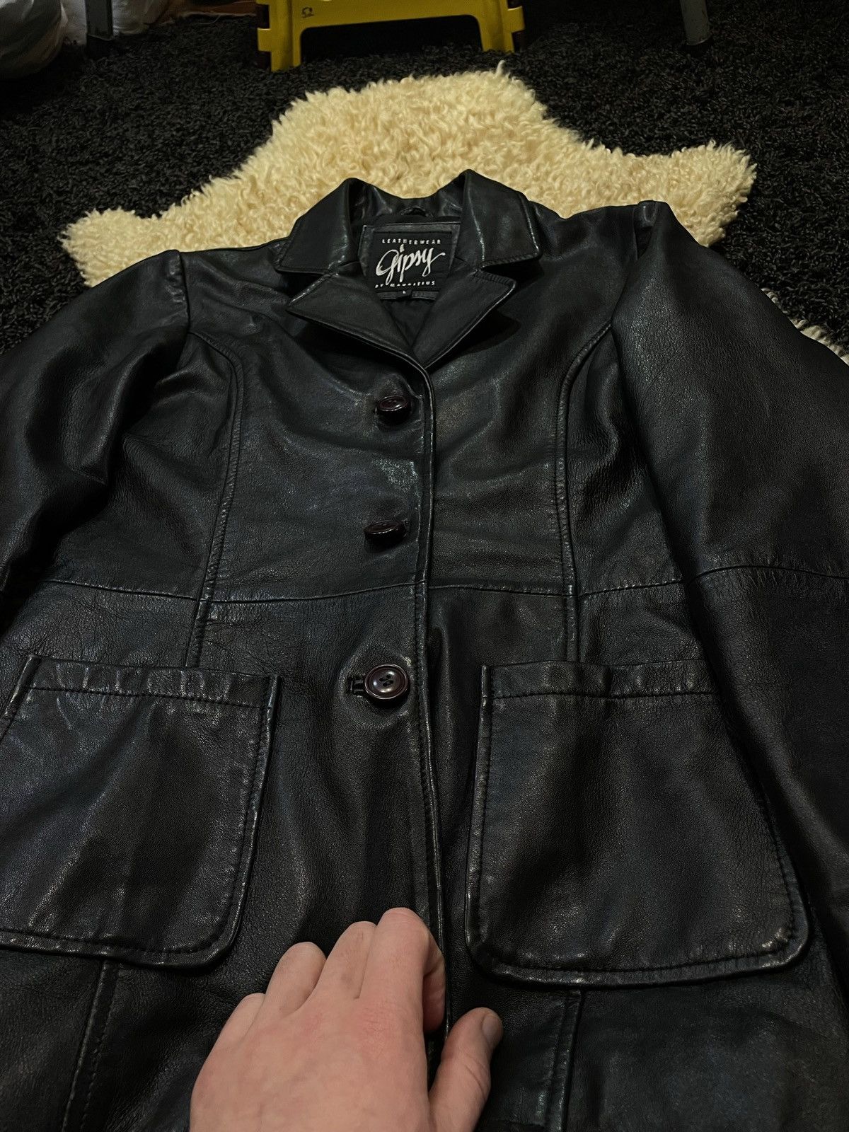 Gypsy Vintage Archive Gipsy leather coat blazer Jacket YK2 Size L / US 10 / IT 46 - 2 Thumbnail
