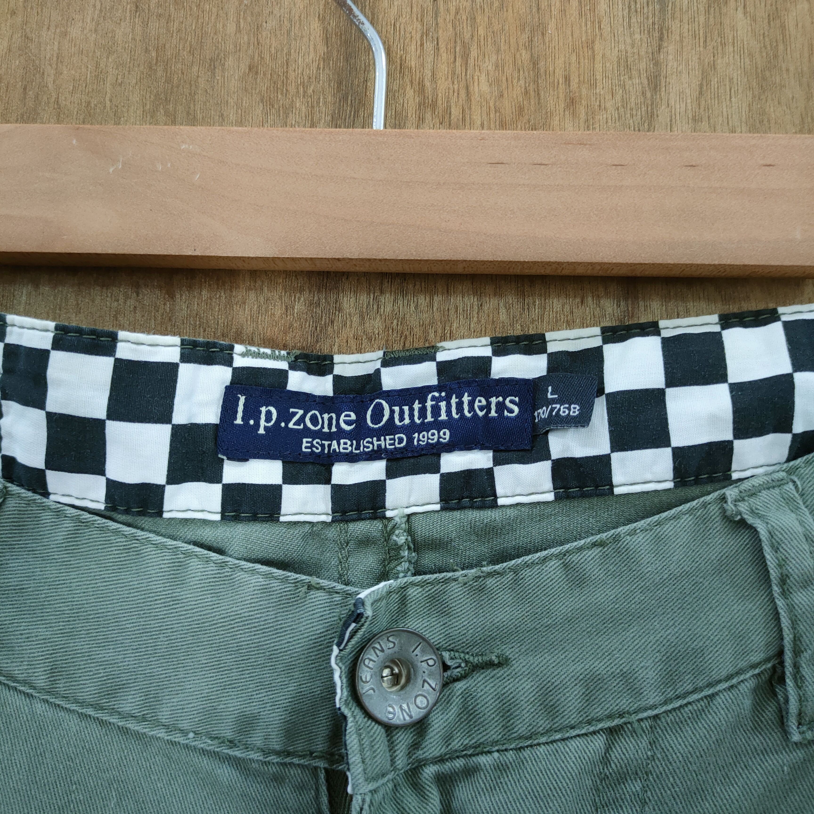 Japanese Brand VINTAGE I.P ZONE FADED GREEN CARGO PANTS Size US 30 / EU 46 - 8 Thumbnail