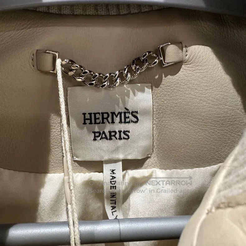 Hermes Hermes Leather Button Belted Jacket Size XS / US 0-2 / IT 36-38 - 3 Thumbnail
