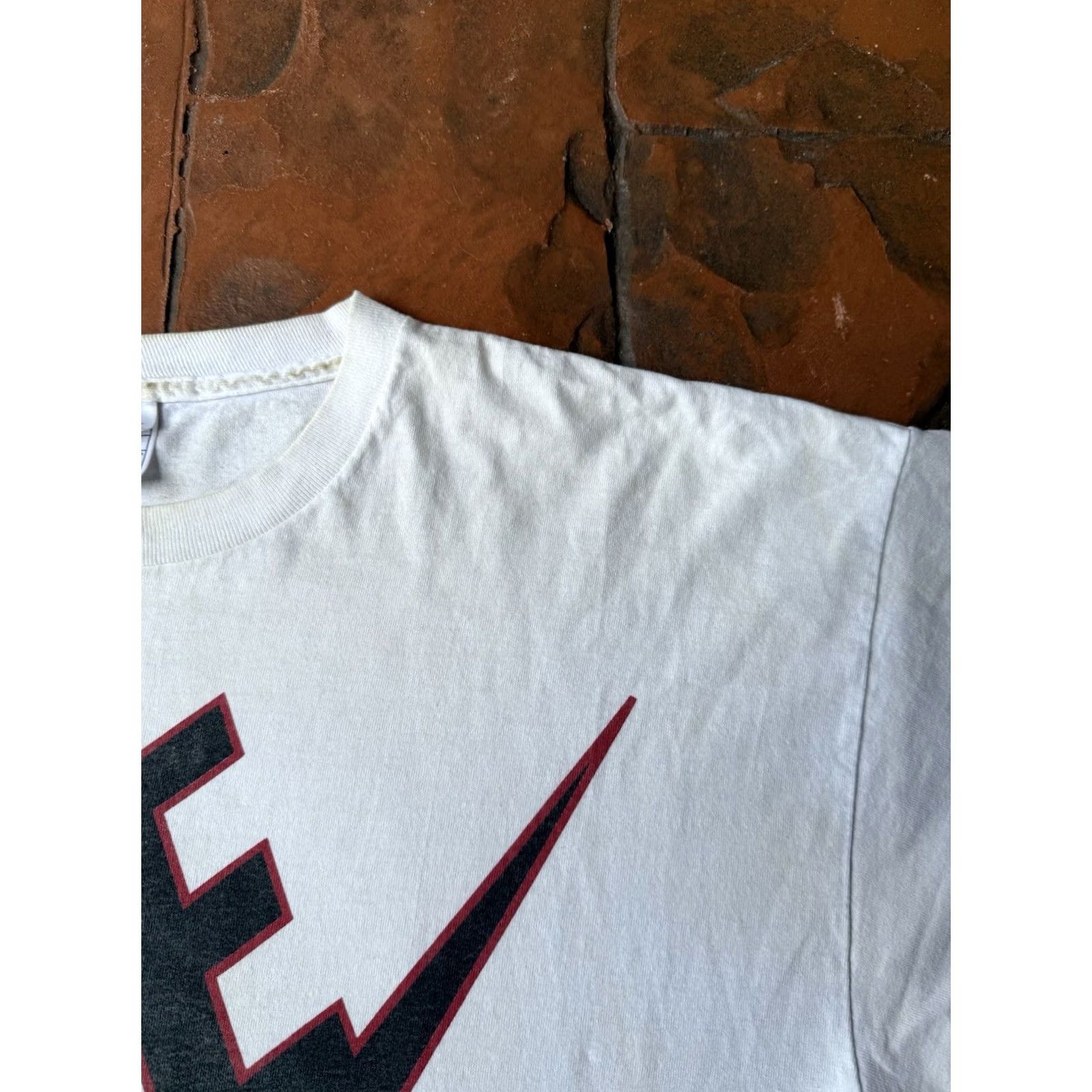 Nike VINTAGE Nike Logo Graphic T-Shirt Large White 90s Tennis Mens Short Sleeve Crew Neck Cotton Logo Double-Sided Size US L / EU 52-54 / 3 - 5 Thumbnail