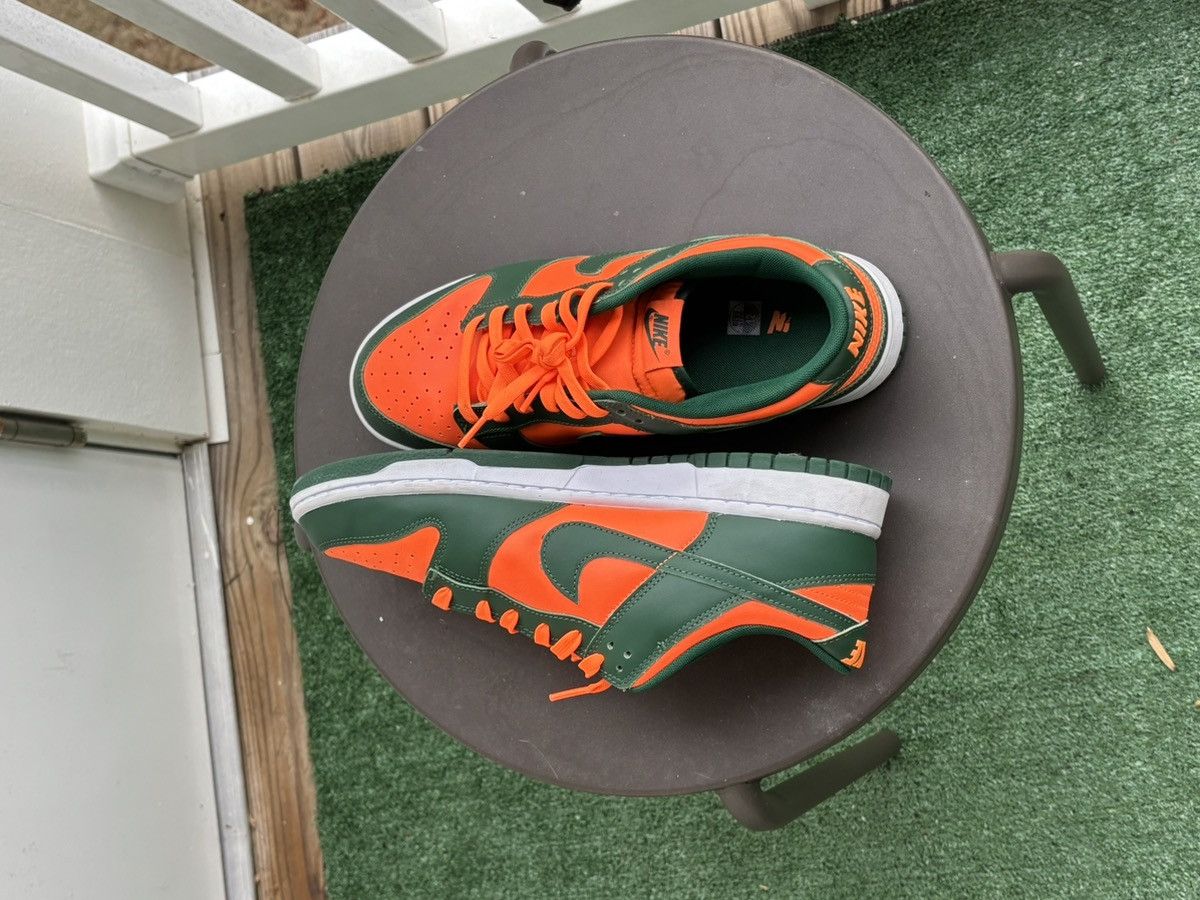Nike Nike Dunk Low Miami Hurricane Size US 12 / EU 45 - 4 Thumbnail