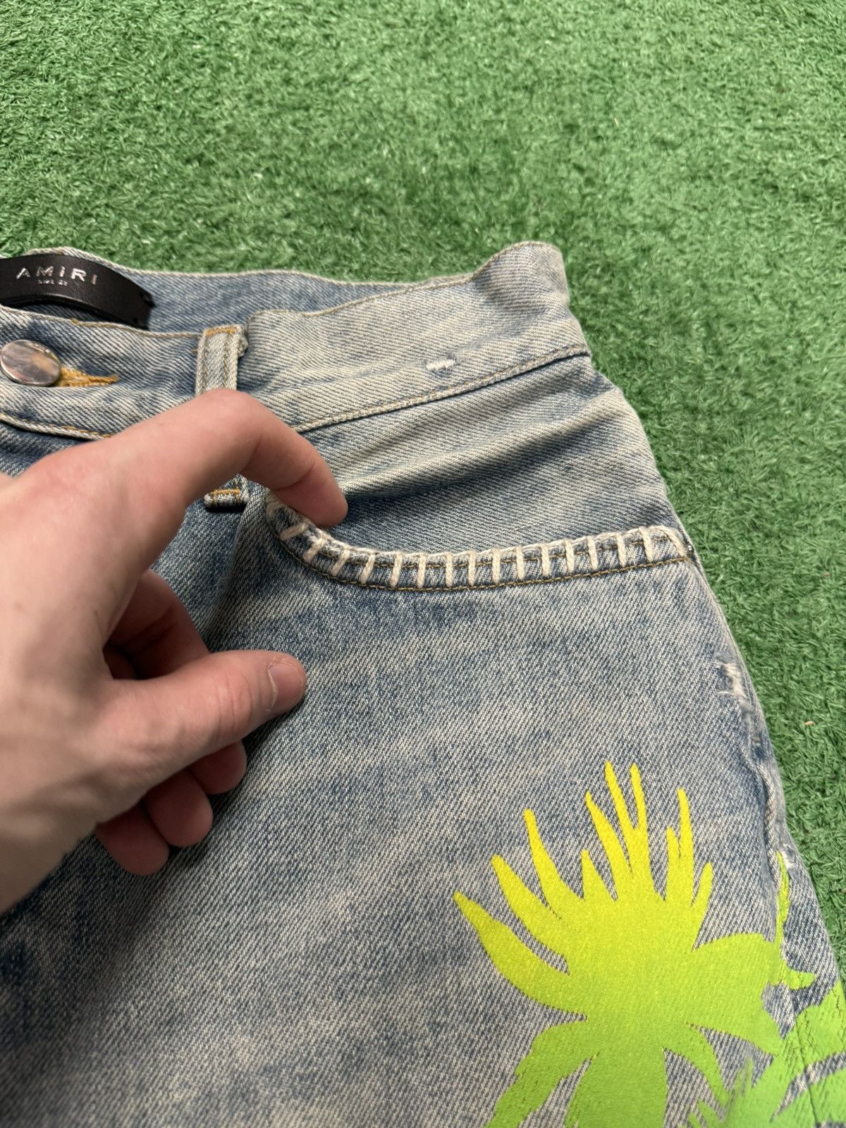 Amiri Amiri crochet jean shorts sized 28 Size US 28 / EU 44 - 3 Thumbnail