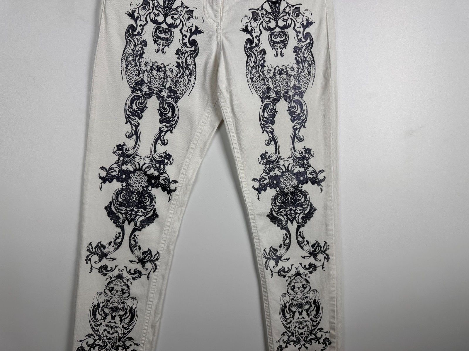 Roberto Cavalli Roberto Cavalli Cotton Blend White Stretching Skinny Jeans Size 28" / US 6 / IT 42 - 3 Thumbnail