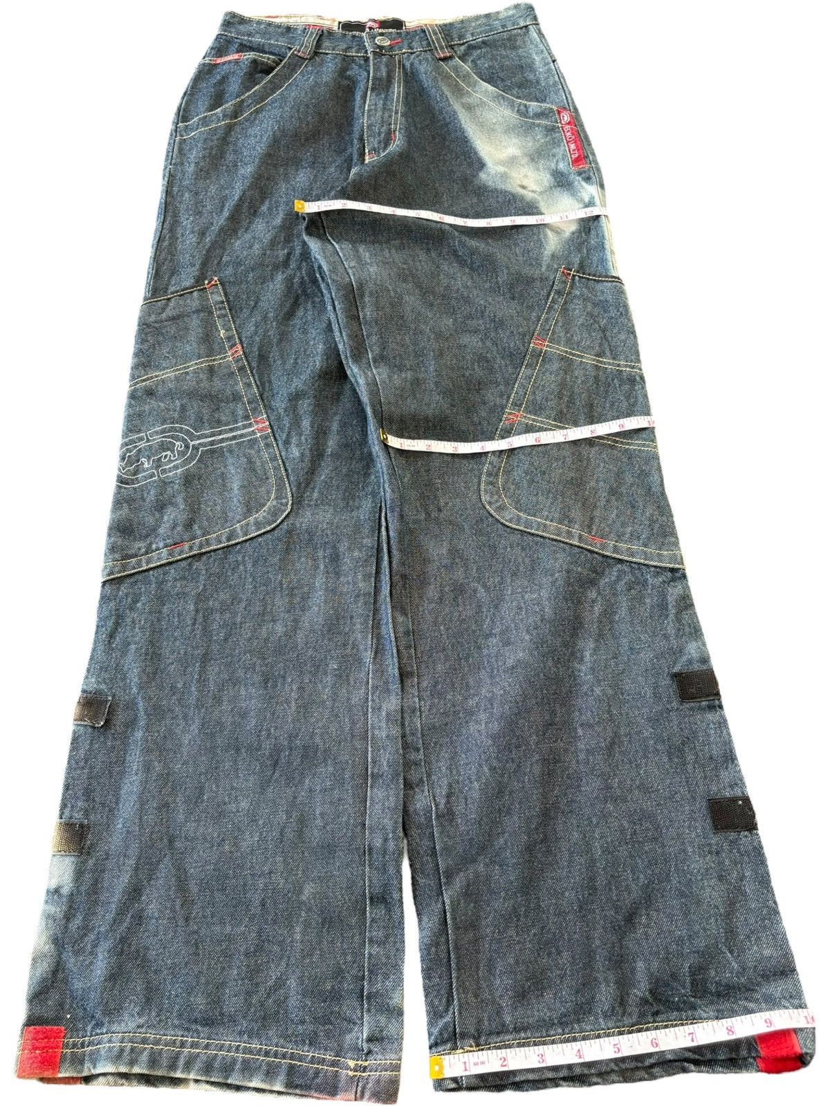 Ecko Unltd. Y2K Ecko Cargo Style Wide Leg Skate Denim Pants Size US 30 / EU 46 - 12 Thumbnail
