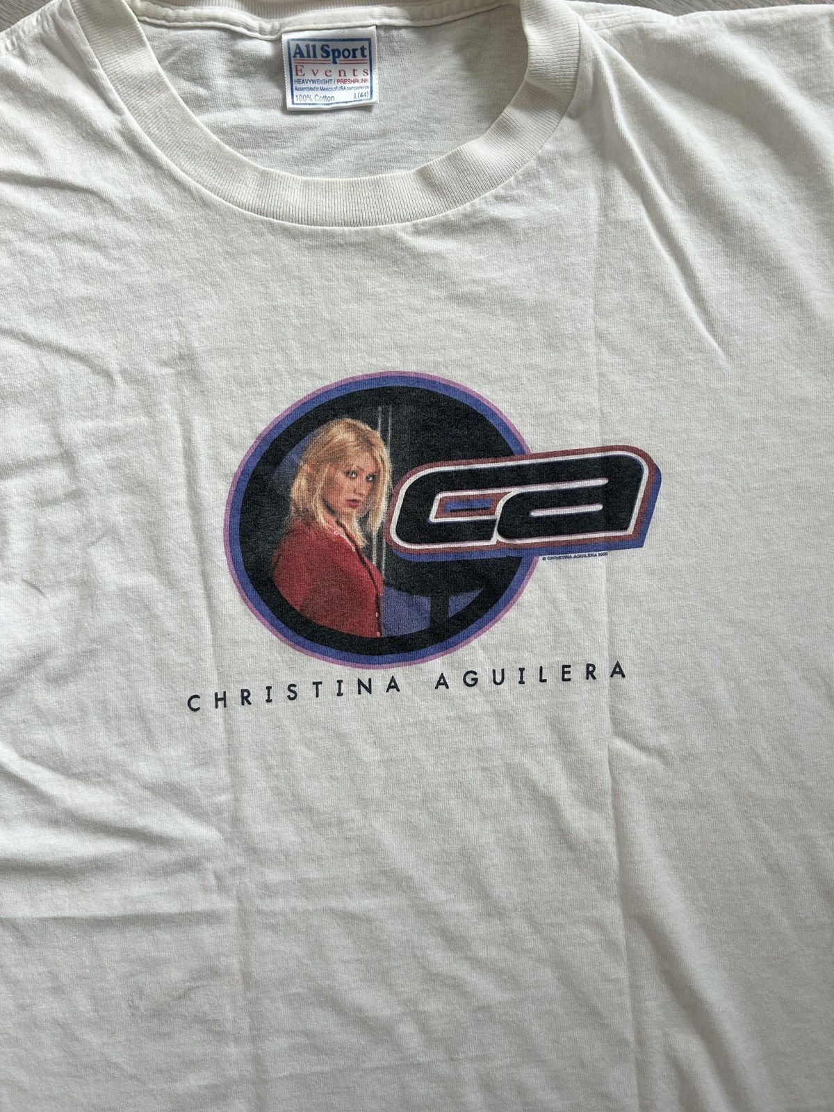 Vintage Christina Aguilera Vintage T Shirt 00s Size US L / EU 52-54 / 3 - 3 Thumbnail