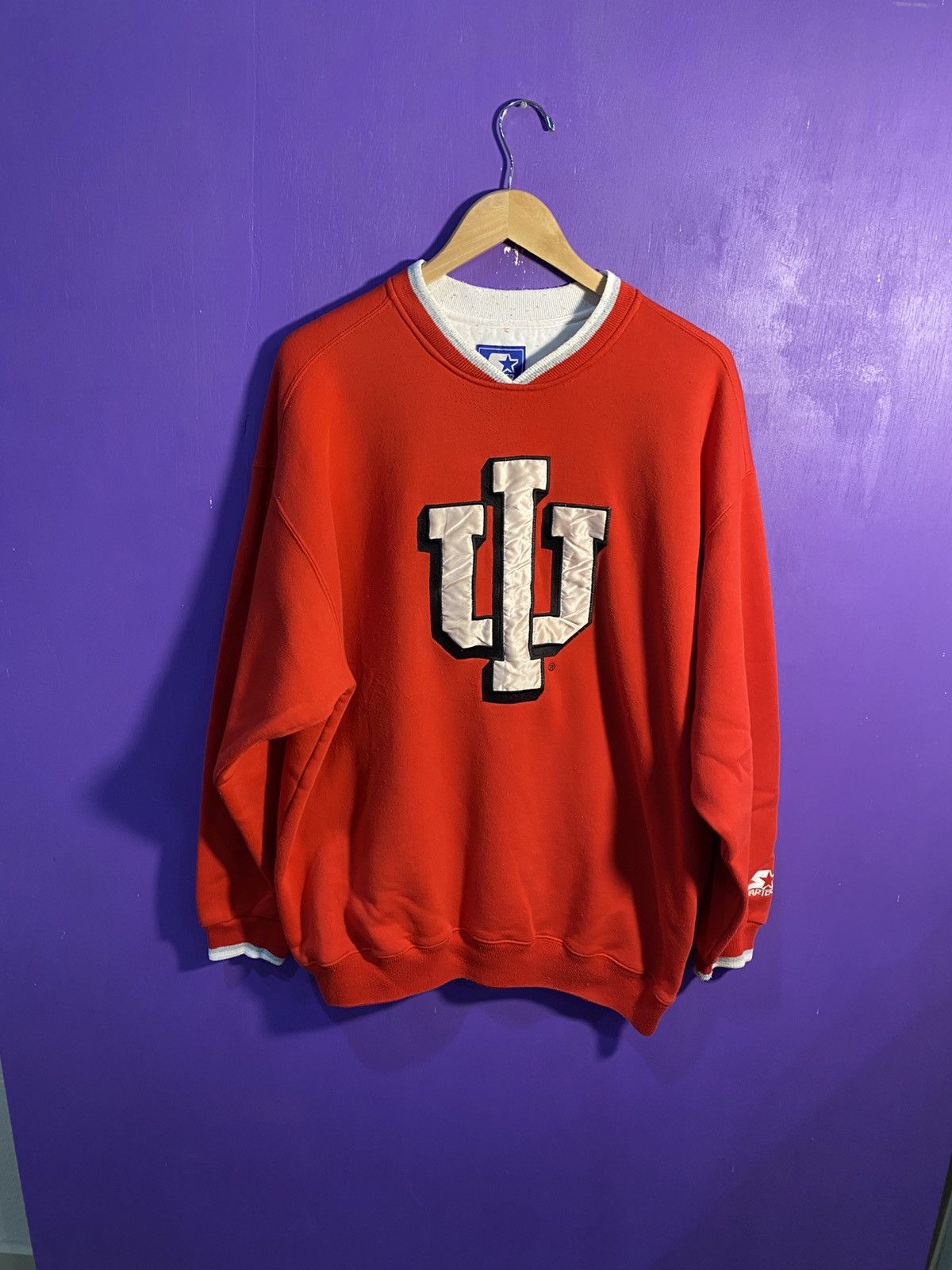 Starter Vintage 90s Starter indiana hoosiers logo crewneck Size US XL / EU 56 / 4 - 1 Thumbnail