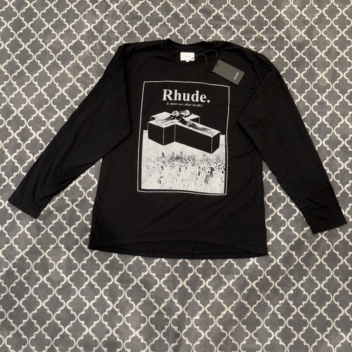 Rhude Rhude’s After Death Graphic Black Long Sleeve Tee Size US XS / EU 42 / 0 - 3 Thumbnail