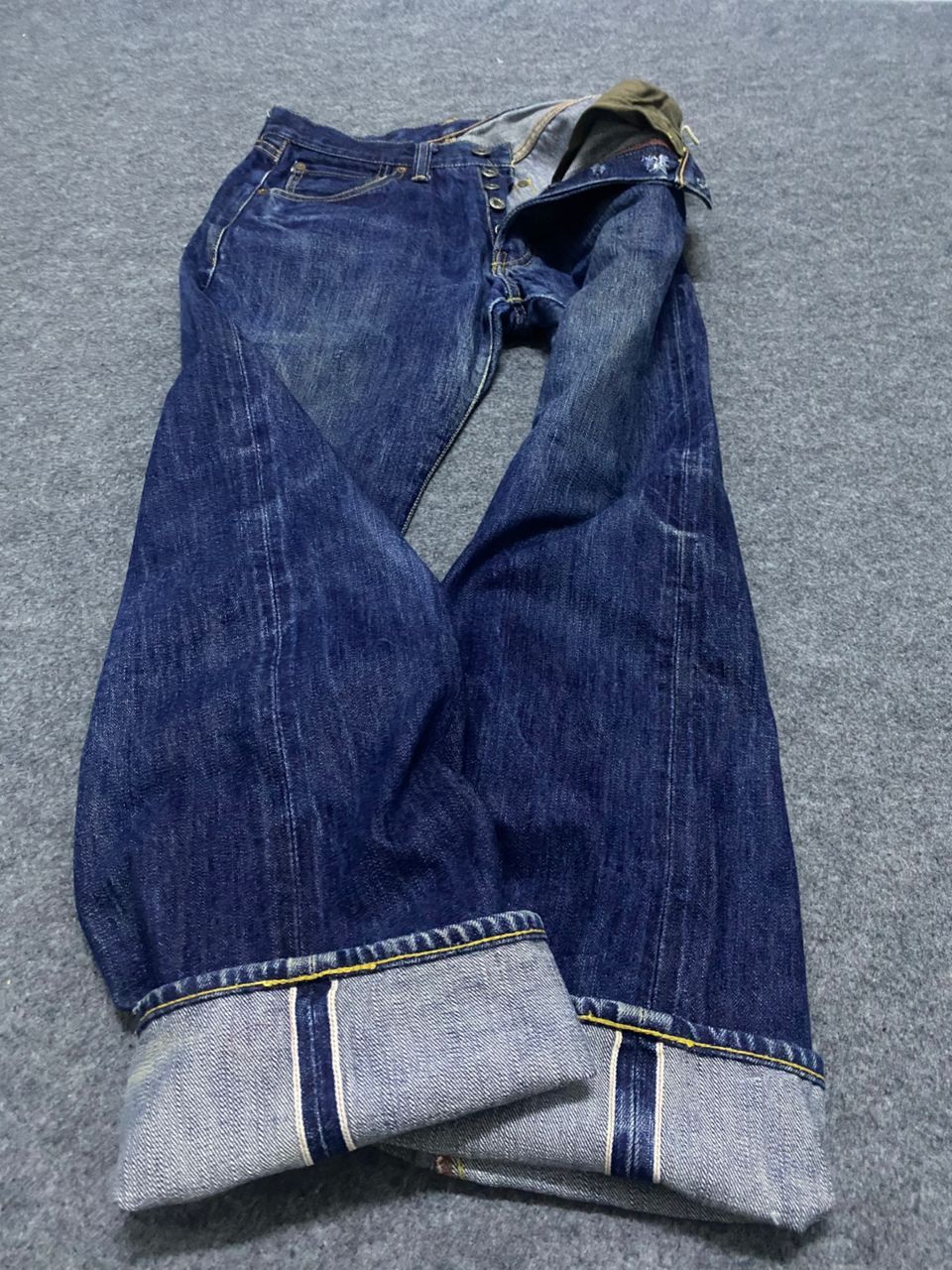 If Six Was Nine Vintage The Few MFG. Co Selvedge Redline Distressed Denim Size US 29 - 15 Thumbnail
