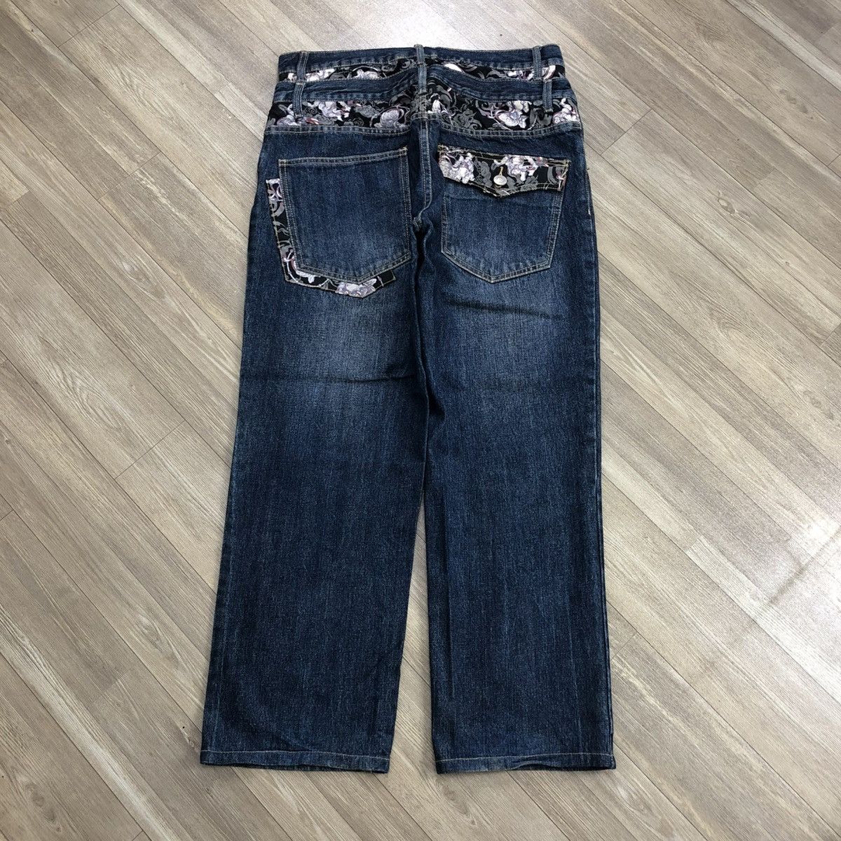 Ed Hardy 2000s Japanese Brand Double Waist Phoenixs Embroidered Jeans Size US 32 / EU 48 - 13 Thumbnail