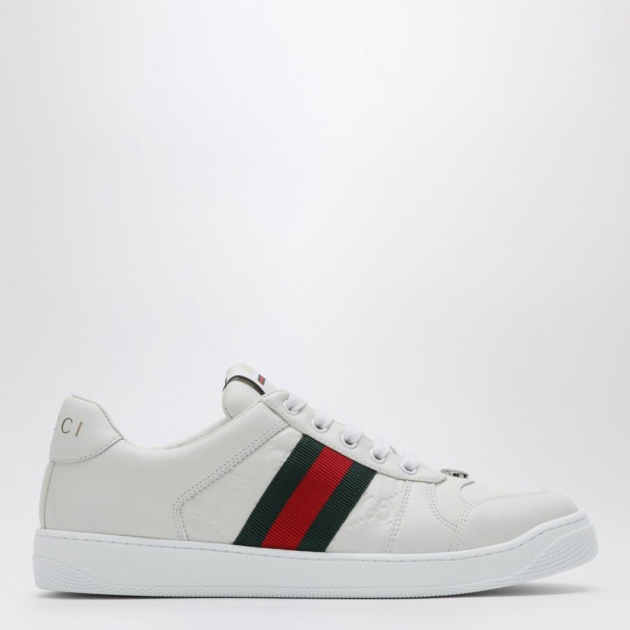 Gucci o1d2blof0824 Screener Low Sneaker in White Size US 11 / IT 41 - 1 Thumbnail