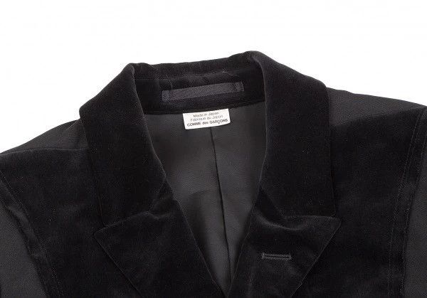 Comme Des Garcons Black Retro Velvet Design Blazer