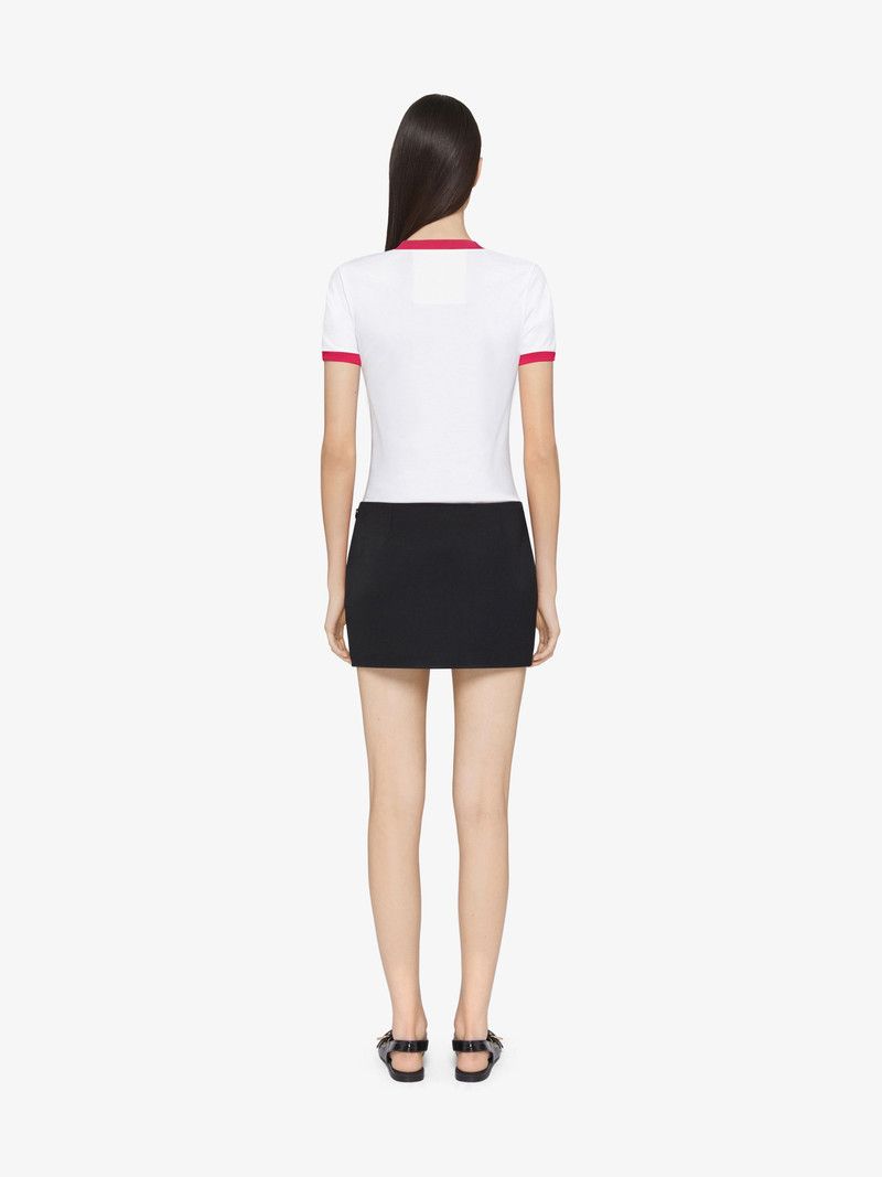Givenchy o1w1db10326 Ringer T-Shirt in White/Pink Size S / US 4 / IT 40 - 4 Thumbnail