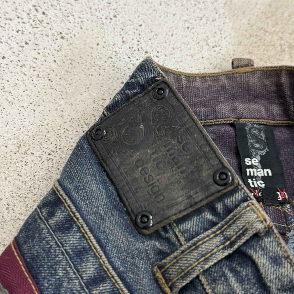 semanticdesign Semanticdesign Japanese Mudwash Studded Flare Denim Pants Size US 35 - 13 Thumbnail