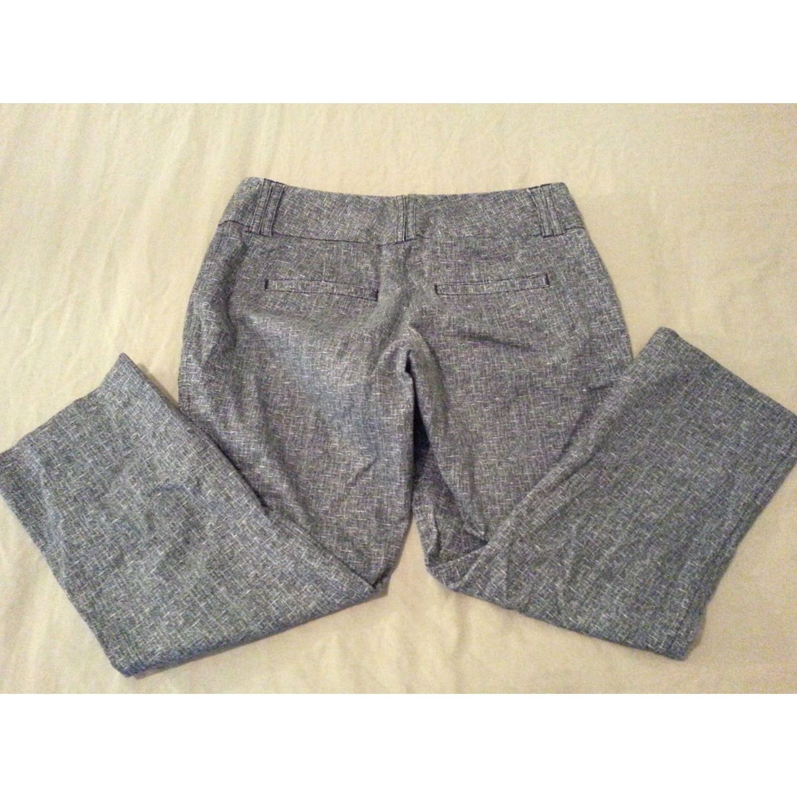 Express Womens Express Pants Dress Khaki Gray 0 28x22 Cotton Slim Capris Cropped Modern Size 25" / US 0 / IT 36 - 4 Thumbnail