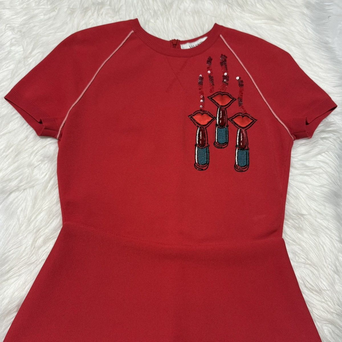 Valentino Authentic Valentino Embroidered Short Sleeve Knit Dress S Size S / US 4 / IT 40 - 8 Thumbnail