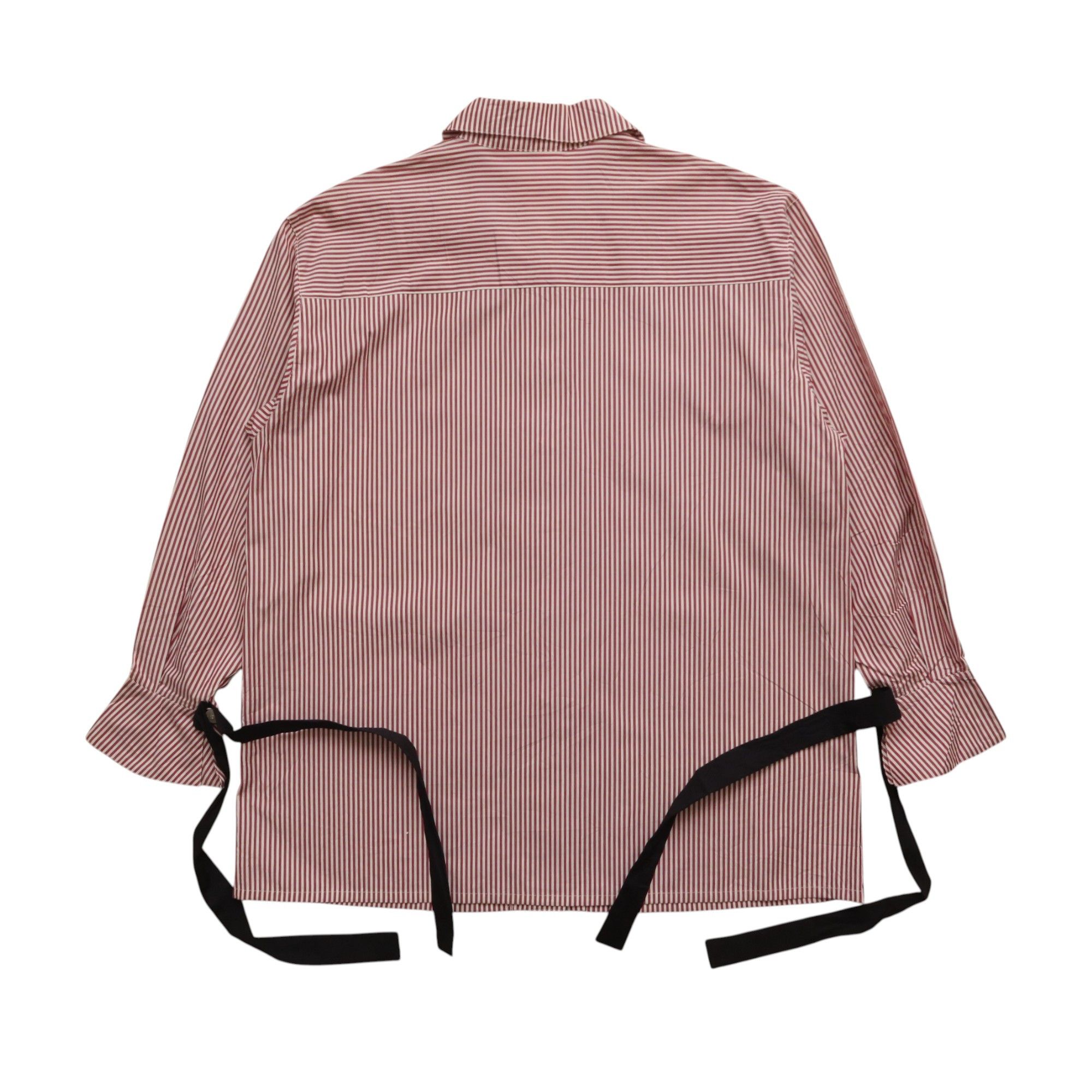 Japanese Brand 1990s Karl Lagerfeld Stripe Party Shirt Laces Size US M / EU 48-50 / 2 - 2 Thumbnail