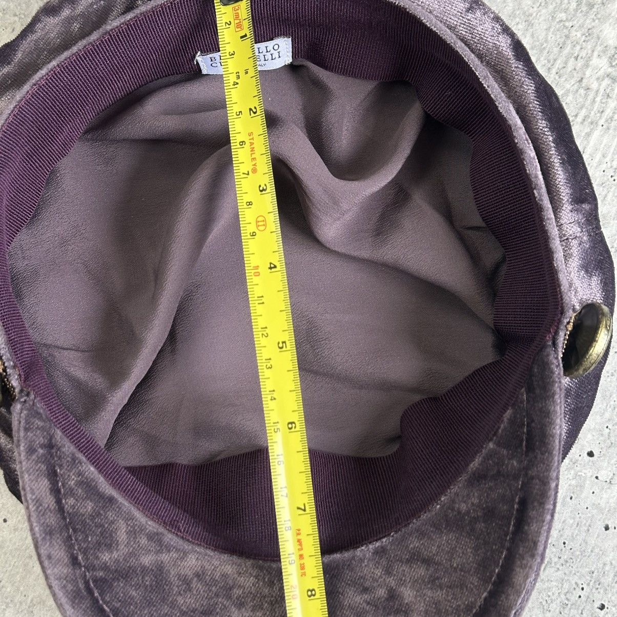 Brunello Cucinelli Brunello Cucinelli Velvet Shimmer Newsboy Hat Purple Women’s Size ONE SIZE - 16 Thumbnail