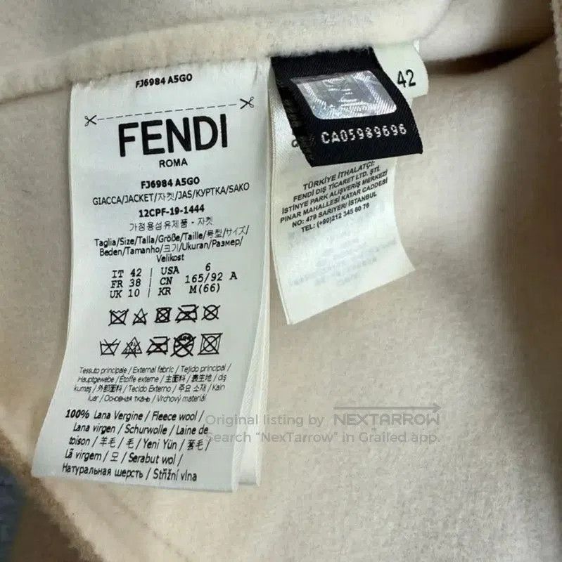 Fendi Fendi Beige Wool Women's Jacket . Size L / US 10 / IT 46 - 4 Thumbnail
