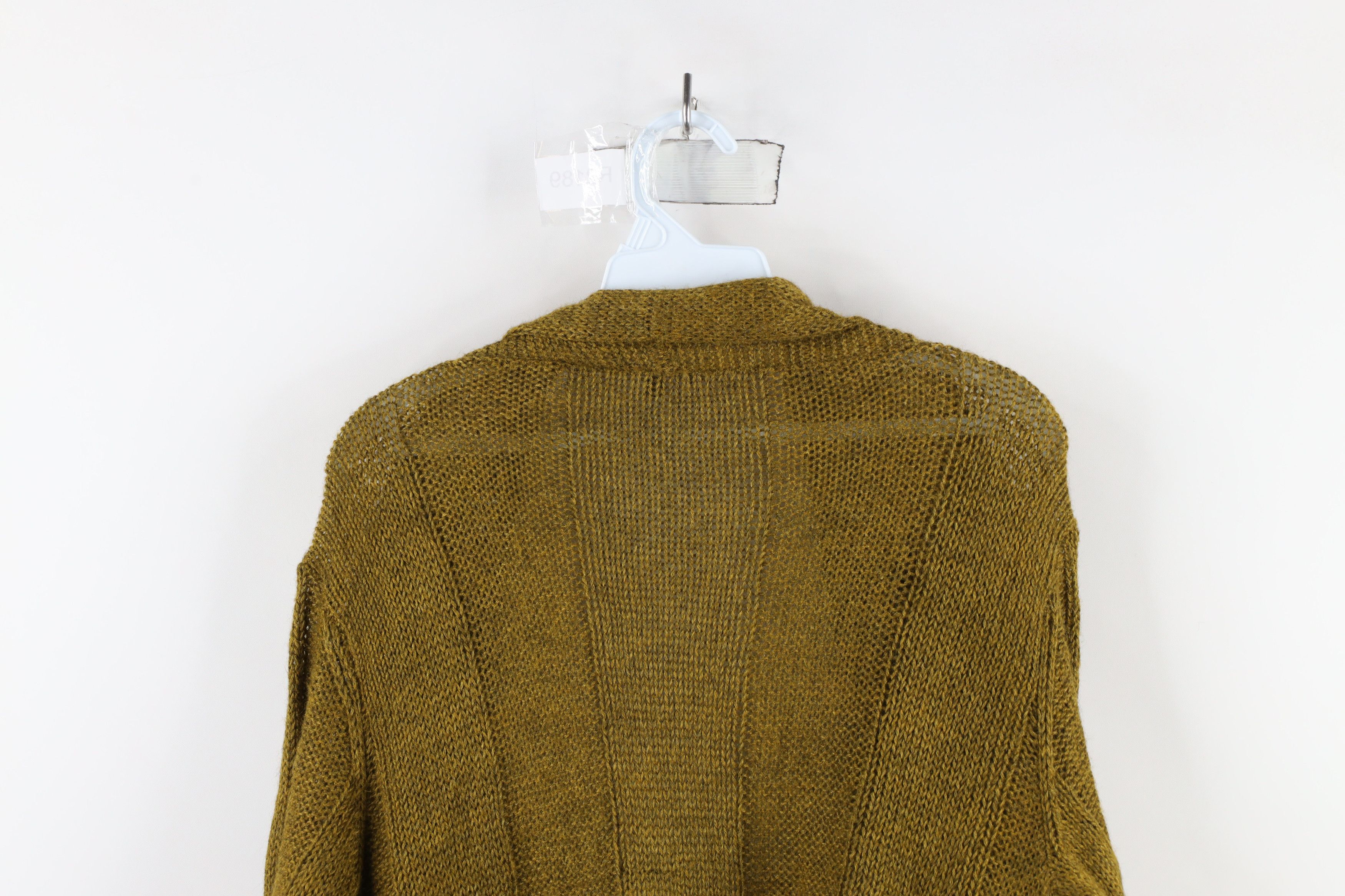 Eileen Fisher × Vintage Eileen Fisher Silk Knit Open Front Wrap Cardigan Sweater Size L / US 10 / IT 46 - 13 Thumbnail
