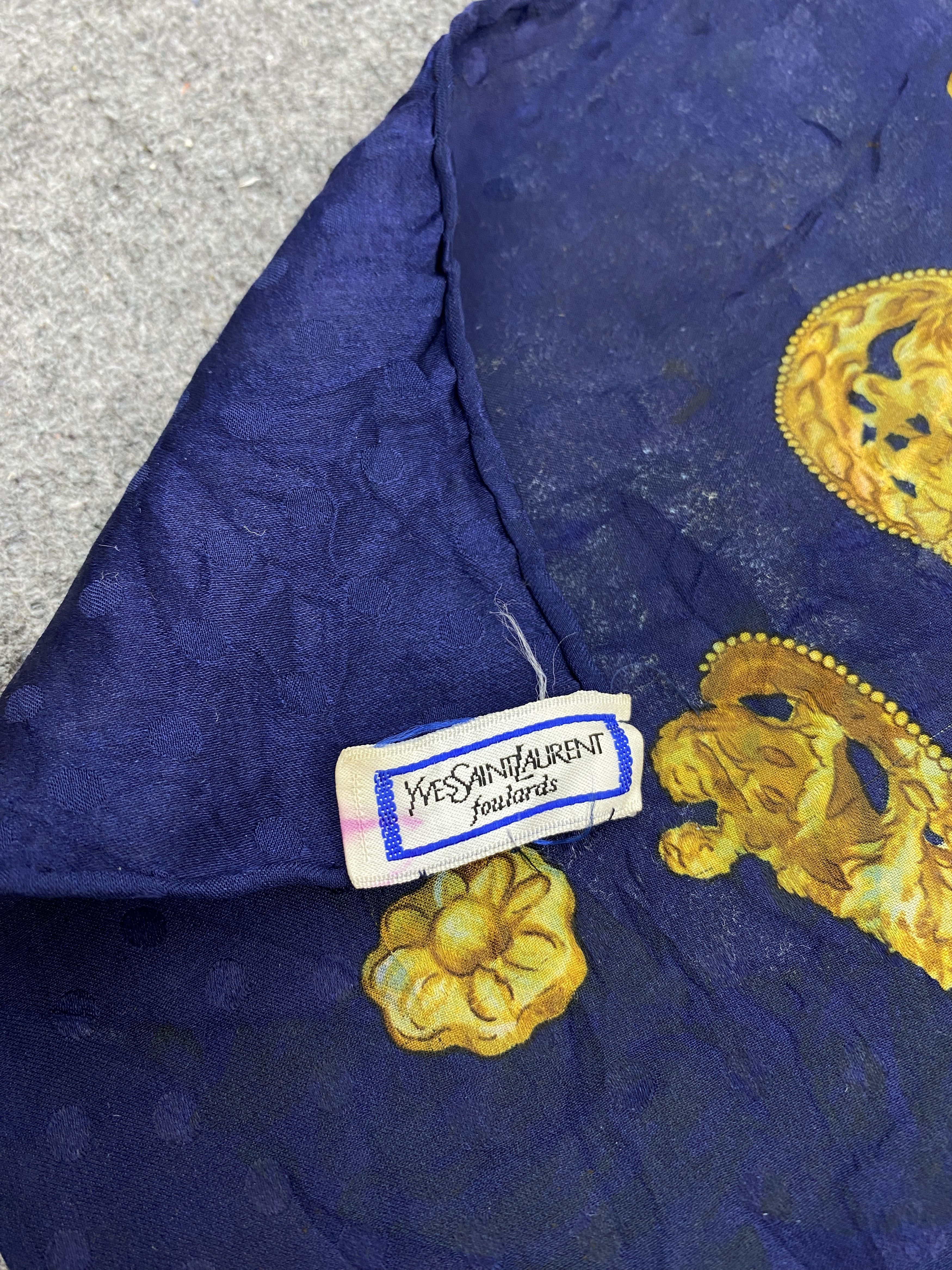 Yves Saint Laurent Yves Saint Laurent Silk Scarf / Silk Shawl SN0260 Size ONE SIZE - 5 Thumbnail