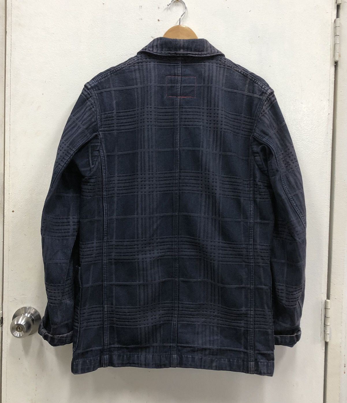 PPFM PPFM Embroidery Checked Chore Denim Jacket Size US L / EU 52-54 / 3 - 5 Thumbnail