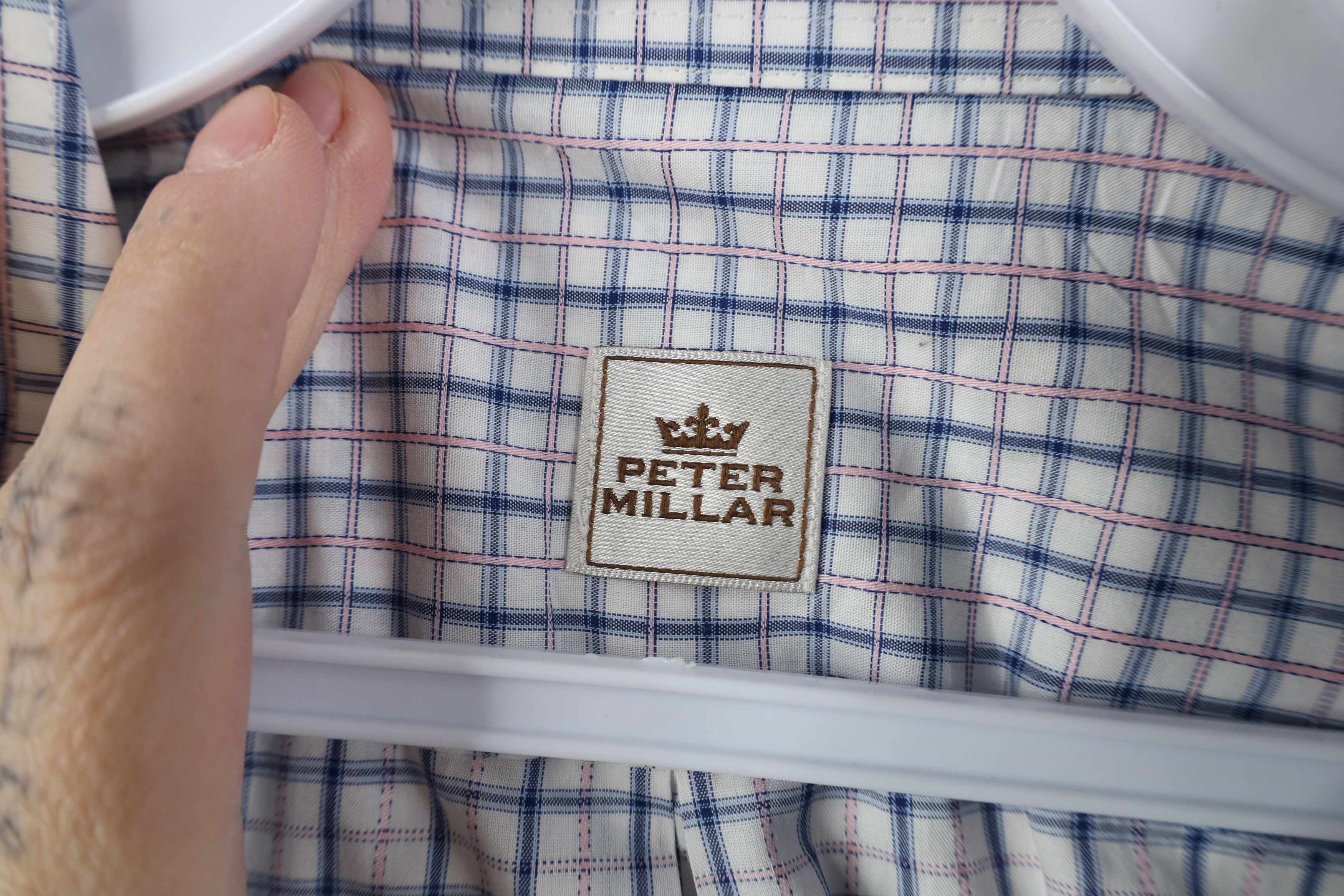 Peter Millar Vintage Peter Millar Collared Button Dress Shirt Cotton Size US XL / EU 56 / 4 - 8 Thumbnail
