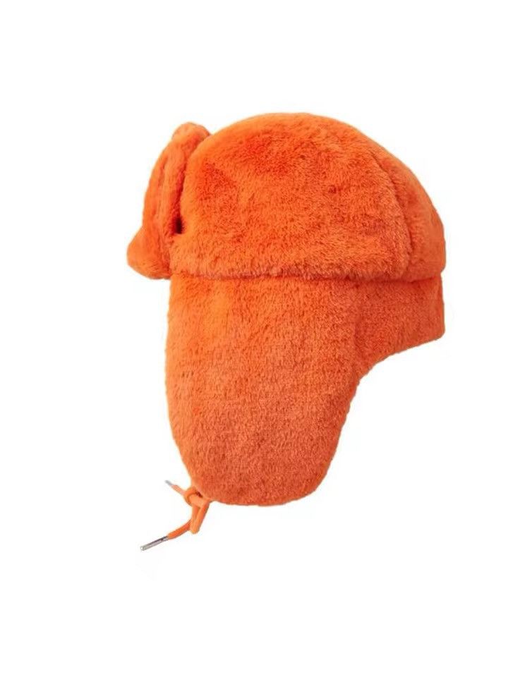 Other Ushanka Hat Orange Cap Trapper Size ONE SIZE - 3 Thumbnail