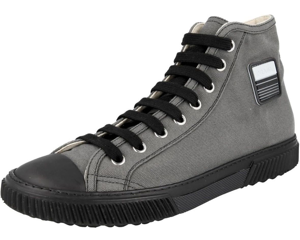 Prada Prada Grey Hight Top Sneakers 4T3218 010 F0H16 Size US 11 / EU 44 - 7 Thumbnail