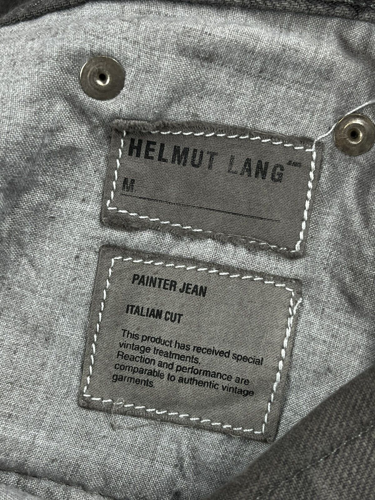 Helmut Lang SS00 Helmut Lang Charcoal Brown Painter Denim Jeans Size US 27 - 7 Thumbnail