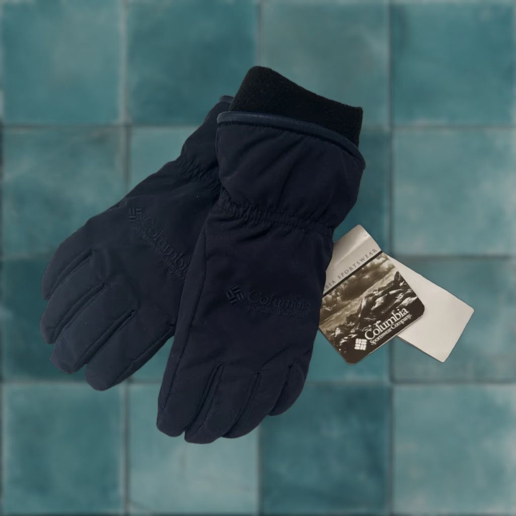 VINTAGE Columbia Glove Women S Winter 90s Black Polyester Deadstock NWT