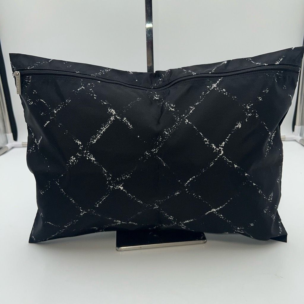 Chanel Chanel Black and White Nylon Old Style Travel Line Pouch Size ONE SIZE - 1 Thumbnail