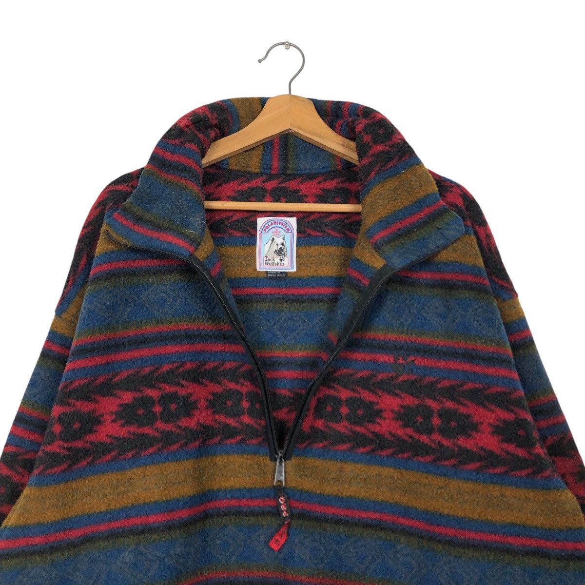 Japanese Brand 📌Vintage Fleece Jacket Jack Wolf Navajo Native Design Size US M / EU 48-50 / 2 - 13 Thumbnail