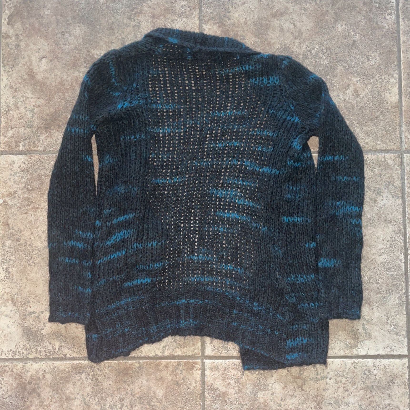 Vintage Elsamanda Sweater Women S Wool Knit Striped Blue Italy Pullover Size S / US 4 / IT 40 - 4 Thumbnail