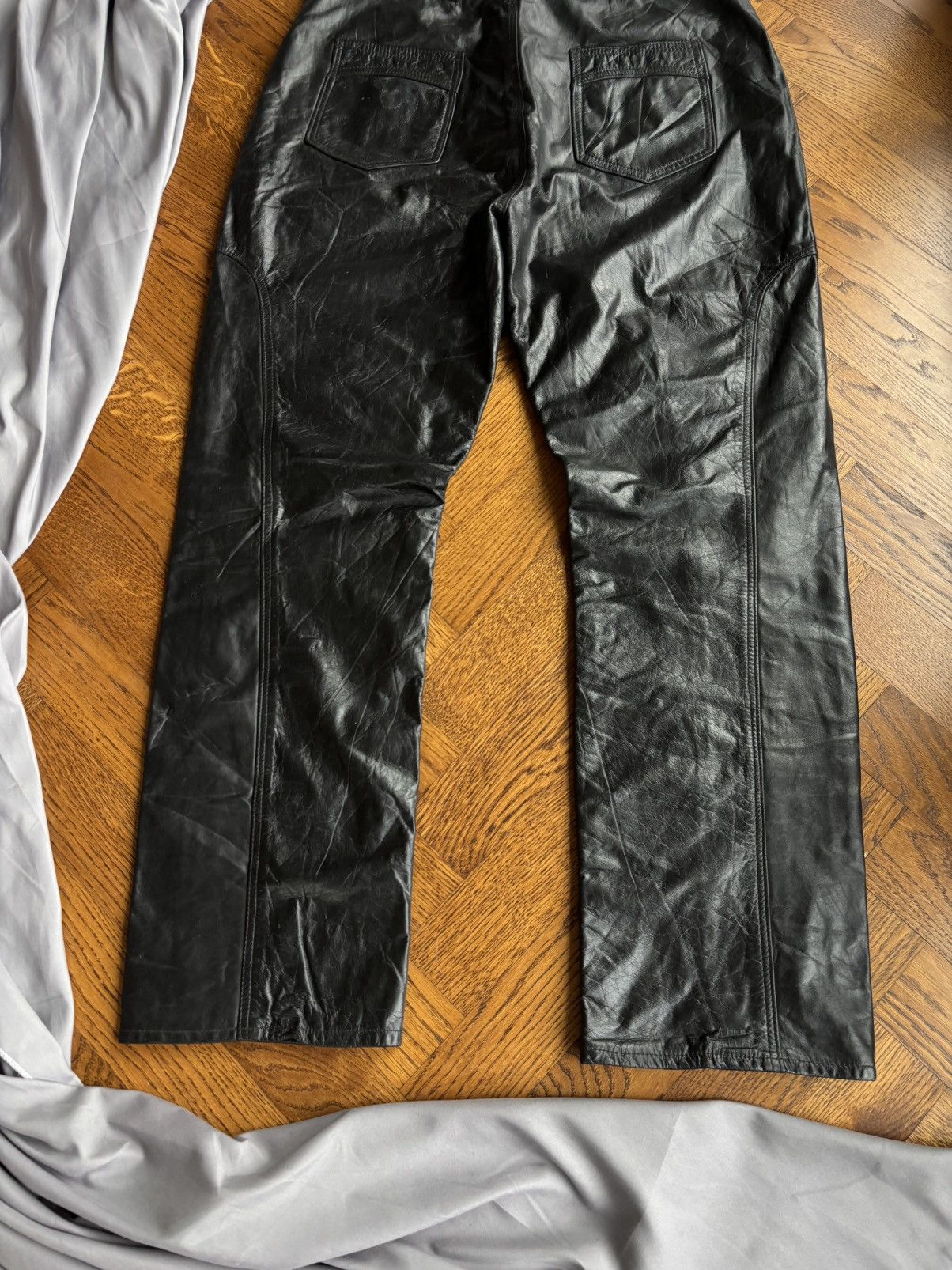 Schott × Vintage Vintage Brimaco Leather Pants 1960s British Cycle Acme Moto Size US 31 - 9 Thumbnail