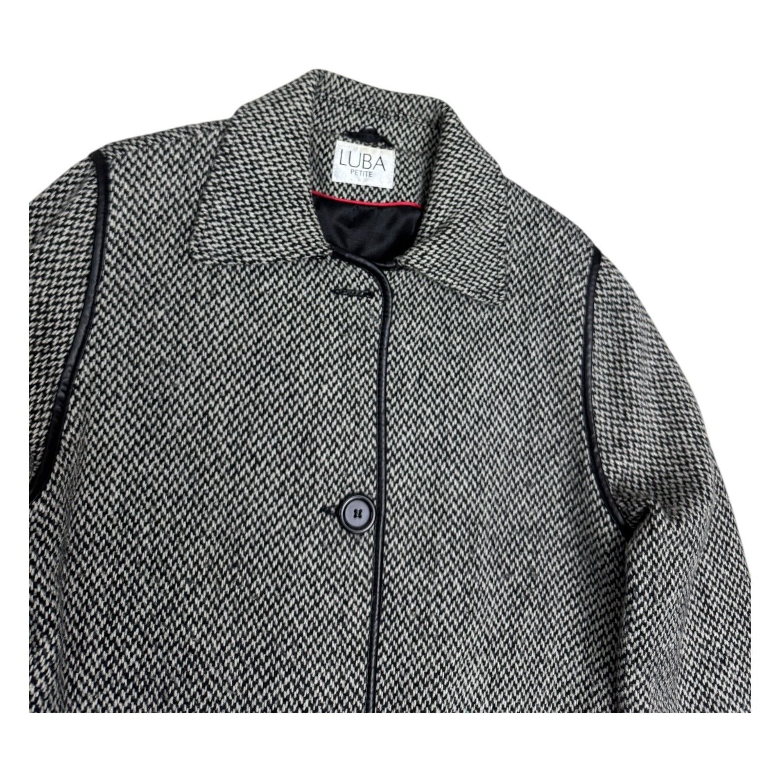 Vintage LUBA Wool Blend Vintage Casual Winter Pea Coat Womens 8 P Size M / US 6-8 / IT 42-44 - 3 Thumbnail